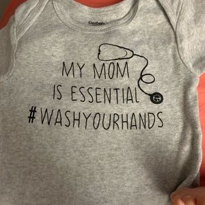 Essential Worker Onesie Mom is a nurse 24 months